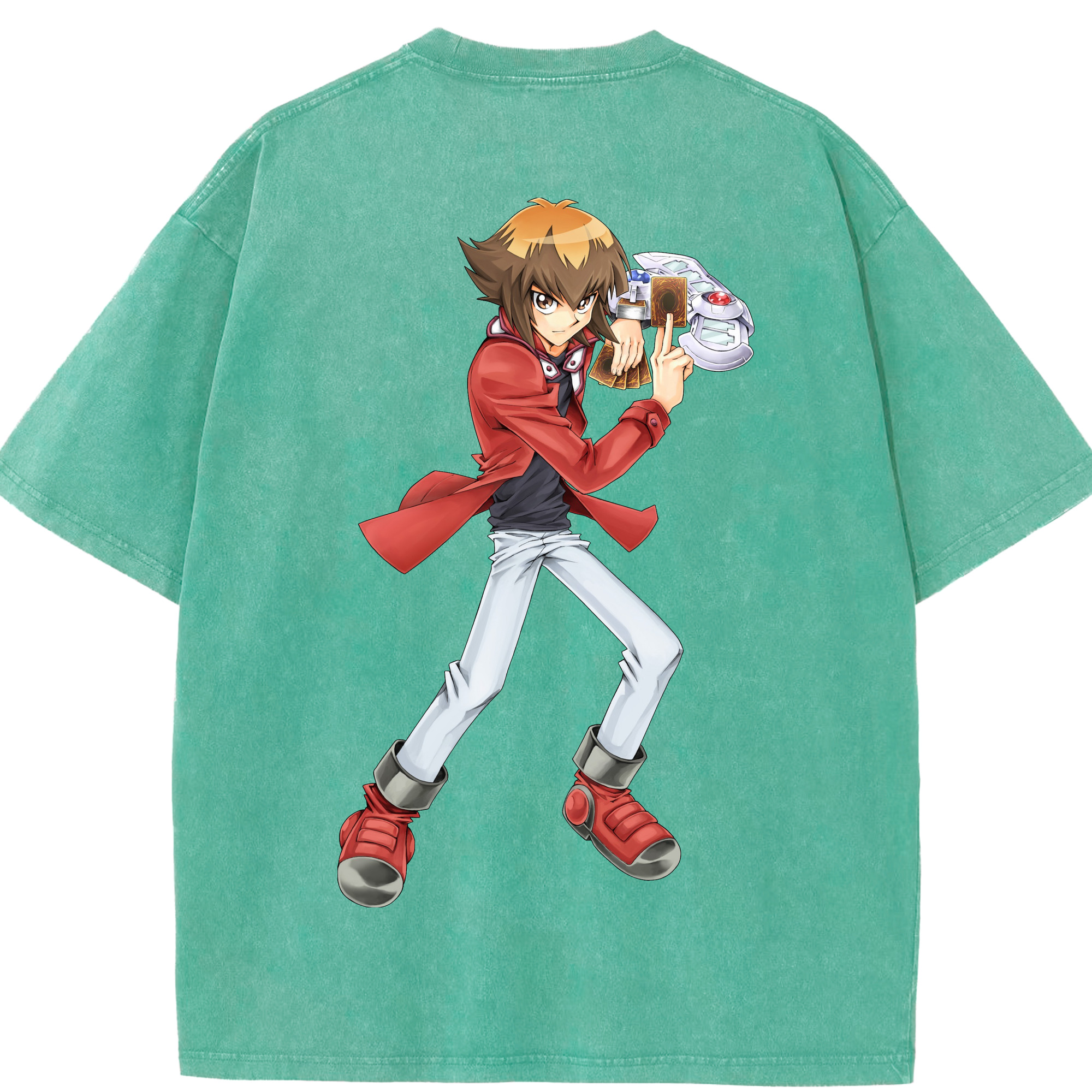 （画像用） 遊☆戯☆王 Yu-Gi-Oh! 綿100% ヴィンテージ風 半袖Tシャツ（背面プリント）
